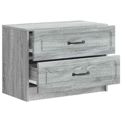vidaXL Bedside Cabinet Grey Sonoma 62 x 34.5 x 44.5 cm Engineered Wood 4