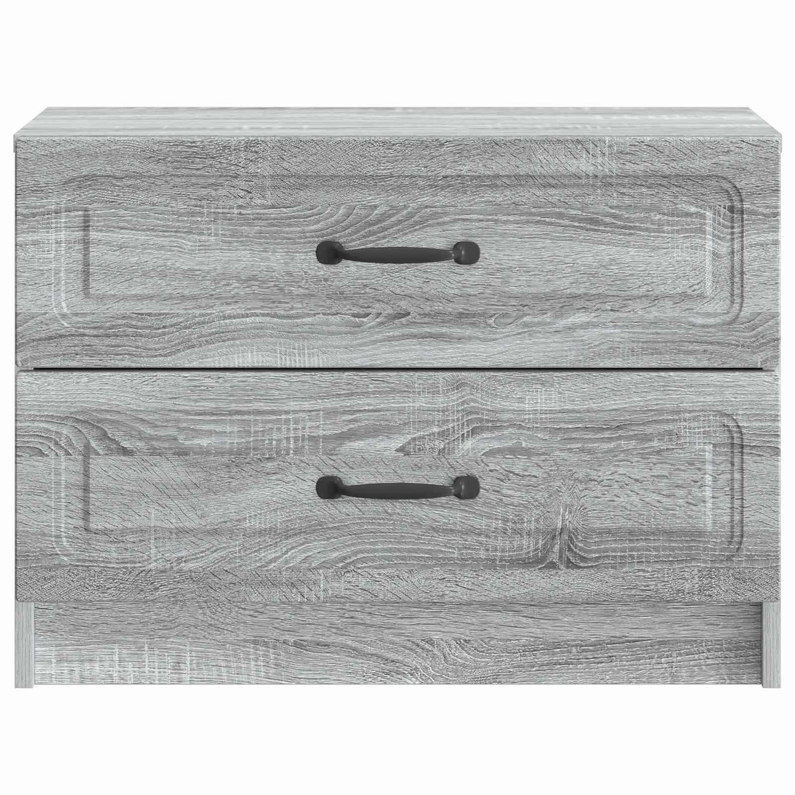 vidaXL Bedside Cabinet Grey Sonoma 62 x 34.5 x 44.5 cm Engineered Wood 5