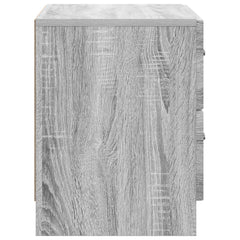 vidaXL Bedside Cabinet Grey Sonoma 62 x 34.5 x 44.5 cm Engineered Wood 6