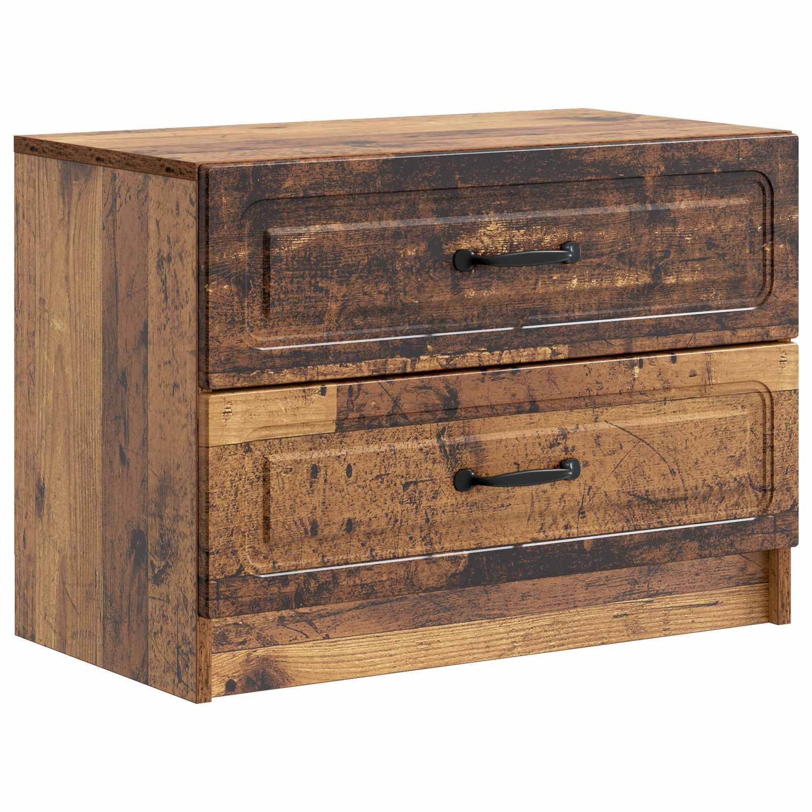 vidaXL Bedside Cabinet Old Wood 62 x 34.5 x 44.5 cm Engineered Wood 2