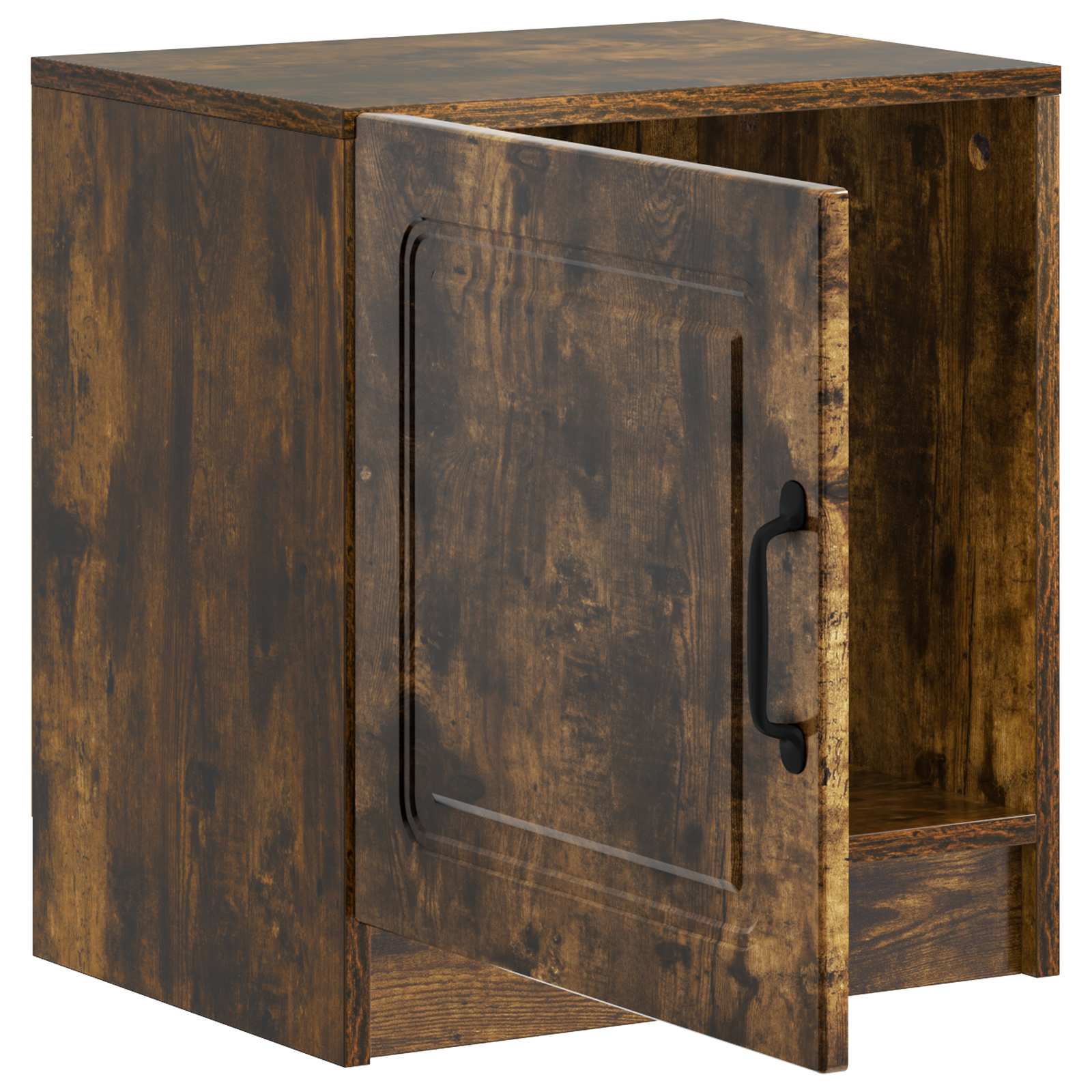 vidaXL Bedside Cabinet Smoked Oak 43 x 34.5 x 47 cm Engineered Wood 4