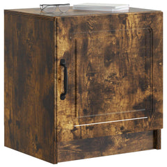 vidaXL Bedside Cabinet Smoked Oak 43 x 34.5 x 47 cm Engineered Wood 3