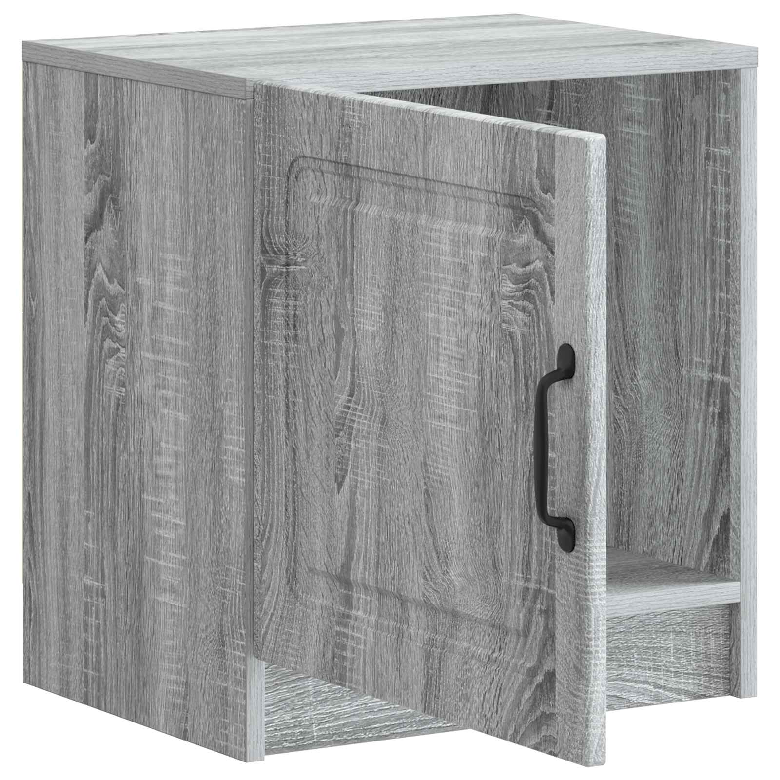 vidaXL Bedside Cabinet Grey Sonoma 43 x 34.5 x 47 cm Engineered Wood 4