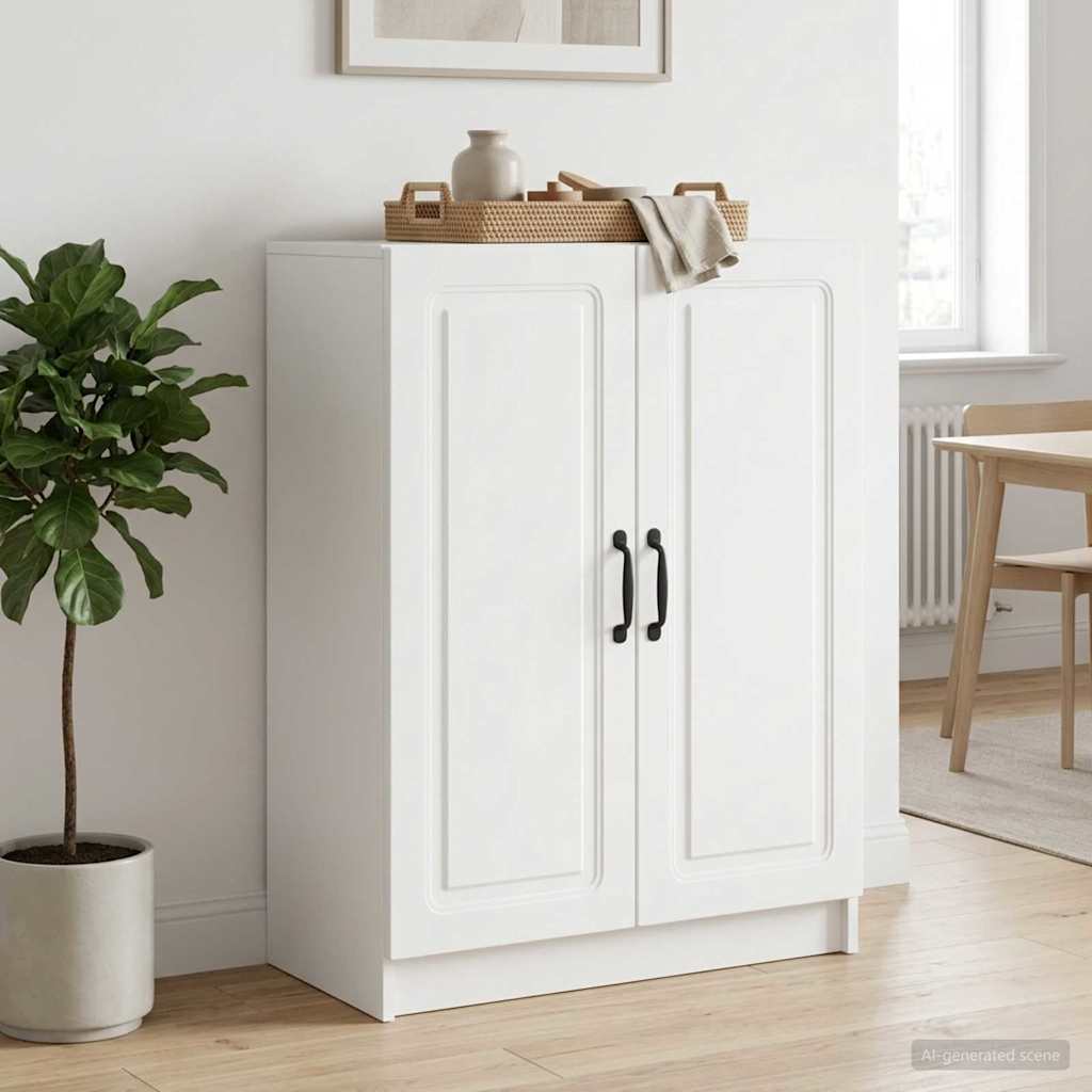 Sideboard 66 x 34.5 x 87 cm Engineered Wood White