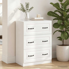 vidaXL Drawer Cabinet White 66 x 34.5 x 87 cm Engineered Wood 4