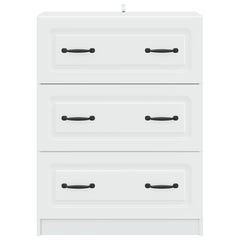 vidaXL Drawer Cabinet White 66 x 34.5 x 87 cm Engineered Wood 6