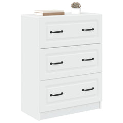 vidaXL Drawer Cabinet White 66 x 34.5 x 87 cm Engineered Wood 3