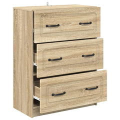 vidaXL Drawer Cabinet Sonoma Oak 66 x 34.5 x 87 cm Engineered Wood 5