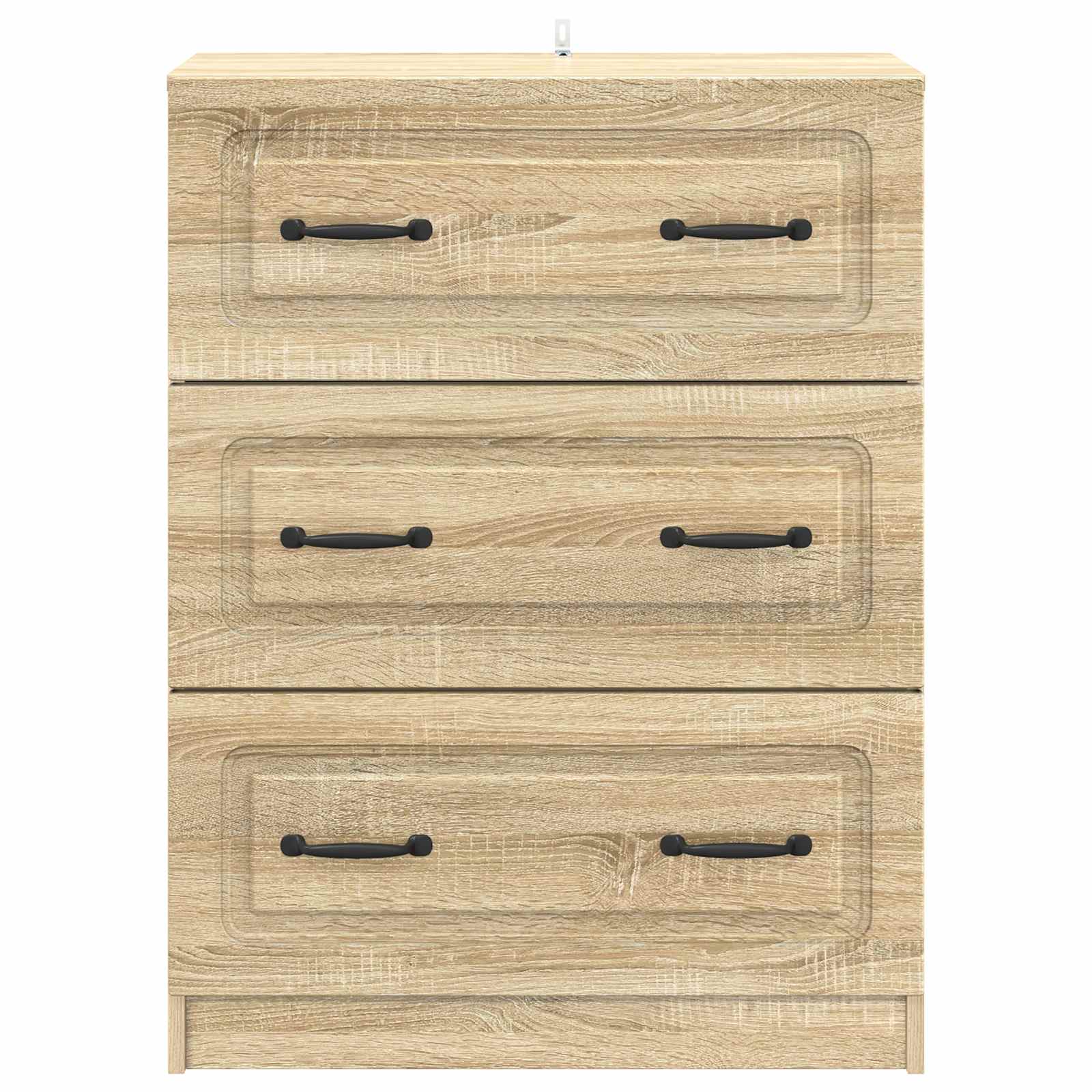 vidaXL Drawer Cabinet Sonoma Oak 66 x 34.5 x 87 cm Engineered Wood 6