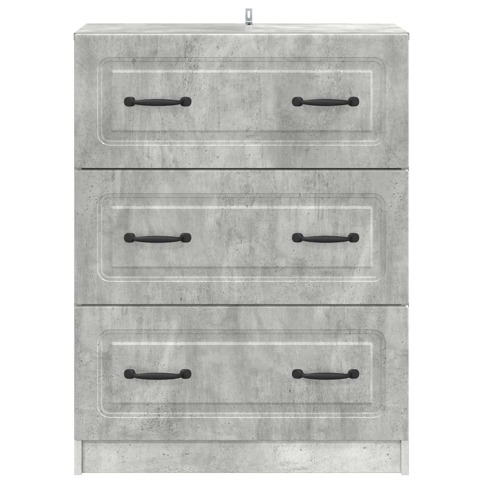 vidaXL Drawer Cabinet Concrete Grey 66 x 34.5 x 87 cm Engineered Wood 6