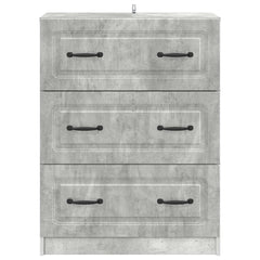 vidaXL Drawer Cabinet Concrete Grey 66 x 34.5 x 87 cm Engineered Wood 6