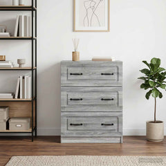 vidaXL Drawer Cabinet Grey Sonoma 66 x 34.5 x 87 cm Engineered Wood 1