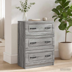 vidaXL Drawer Cabinet Grey Sonoma 66 x 34.5 x 87 cm Engineered Wood 4