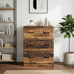 vidaXL Drawer Cabinet Old Wood 66 x 34.5 x 87 cm Engineered Wood 1