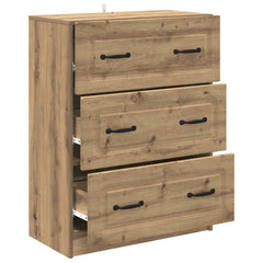 vidaXL Drawer Cabinet 66 x 34.5 x 87 cm Engineered Wood Artisan Oak 5