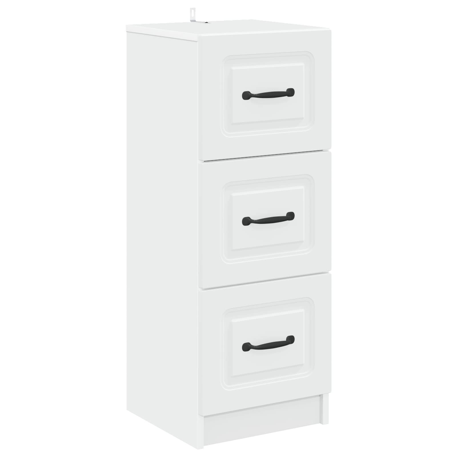 vidaXL Drawer Cabinet White 33 x 34.5 x 87 cm Engineered Wood 2
