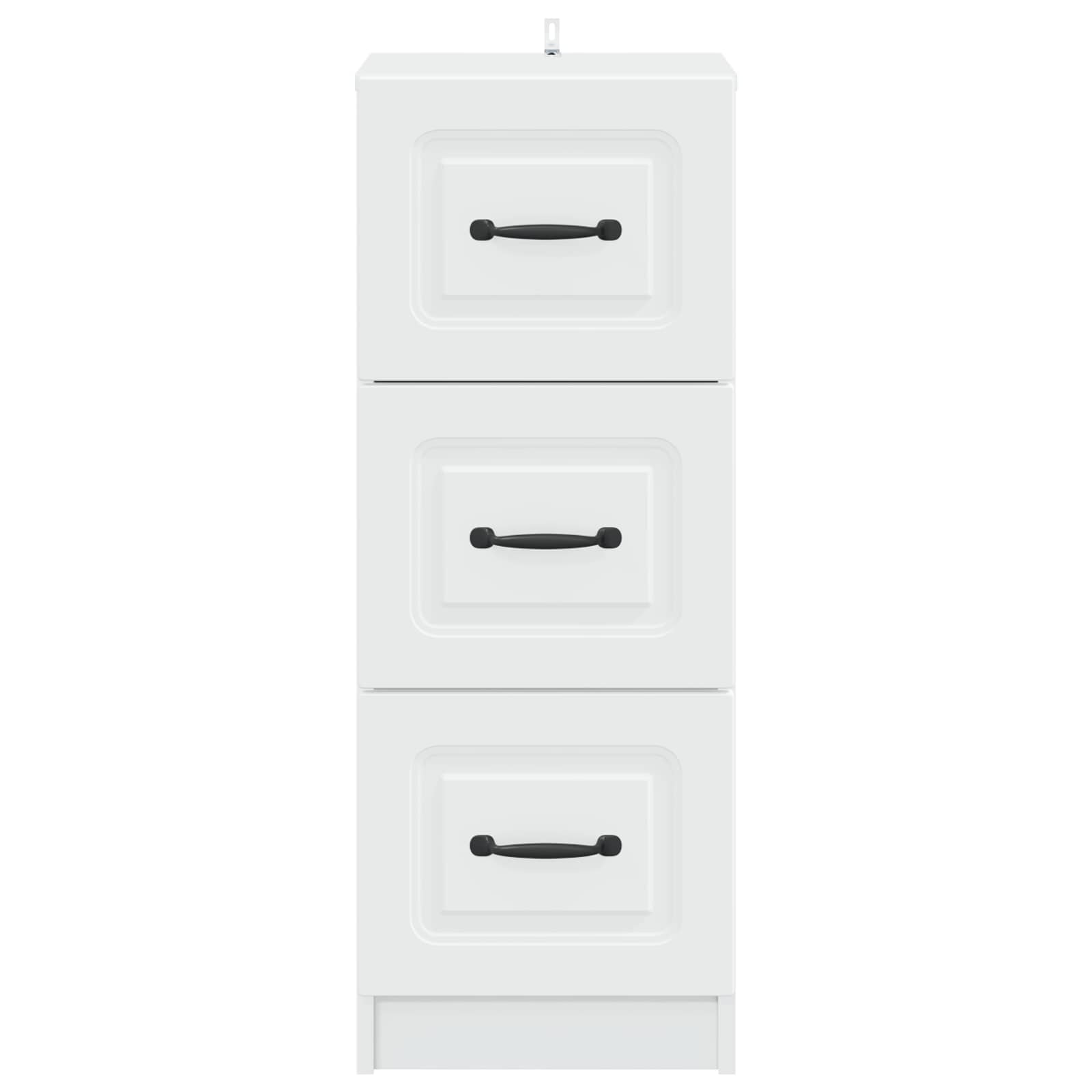 vidaXL Drawer Cabinet White 33 x 34.5 x 87 cm Engineered Wood 6