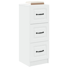vidaXL Drawer Cabinet White 33 x 34.5 x 87 cm Engineered Wood 3