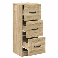 vidaXL Drawer Cabinet Sonoma Oak 33 x 34.5 x 87 cm Engineered Wood 5