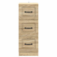 vidaXL Drawer Cabinet Sonoma Oak 33 x 34.5 x 87 cm Engineered Wood 6
