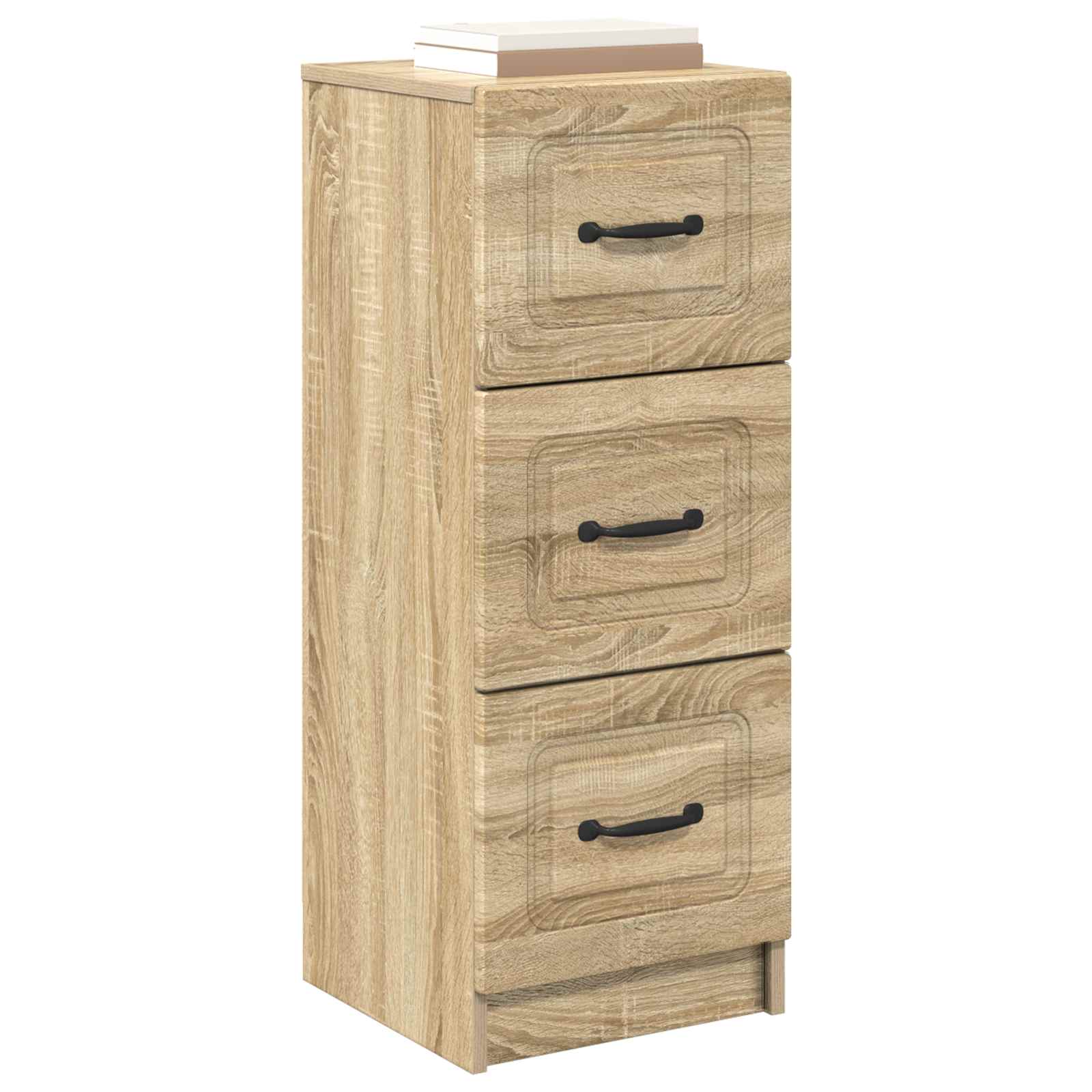 vidaXL Drawer Cabinet Sonoma Oak 33 x 34.5 x 87 cm Engineered Wood 3