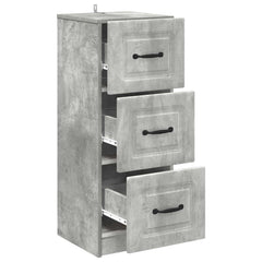 vidaXL Drawer Cabinet Concrete Grey 33 x 34.5 x 87 cm Engineered Wood 5