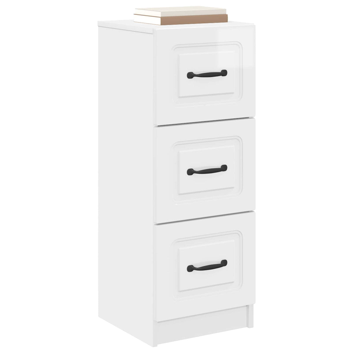 Drawer Cabinet High Gloss White, image 3