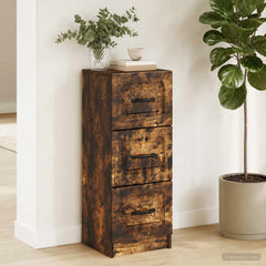 vidaXL Drawer Cabinet Smoked Oak 33 x 34.5 x 87 cm Engineered Wood 1