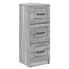 vidaXL Drawer Cabinet Grey Sonoma 33 x 34.5 x 87 cm Engineered Wood 2