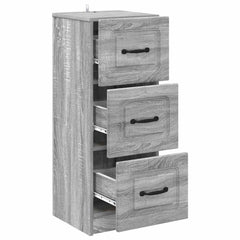 vidaXL Drawer Cabinet Grey Sonoma 33 x 34.5 x 87 cm Engineered Wood 5