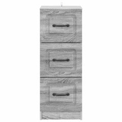 vidaXL Drawer Cabinet Grey Sonoma 33 x 34.5 x 87 cm Engineered Wood 6
