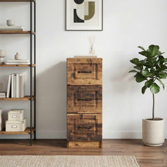 vidaXL Drawer Cabinet Old Wood 33 x 34.5 x 87 cm Engineered Wood 1