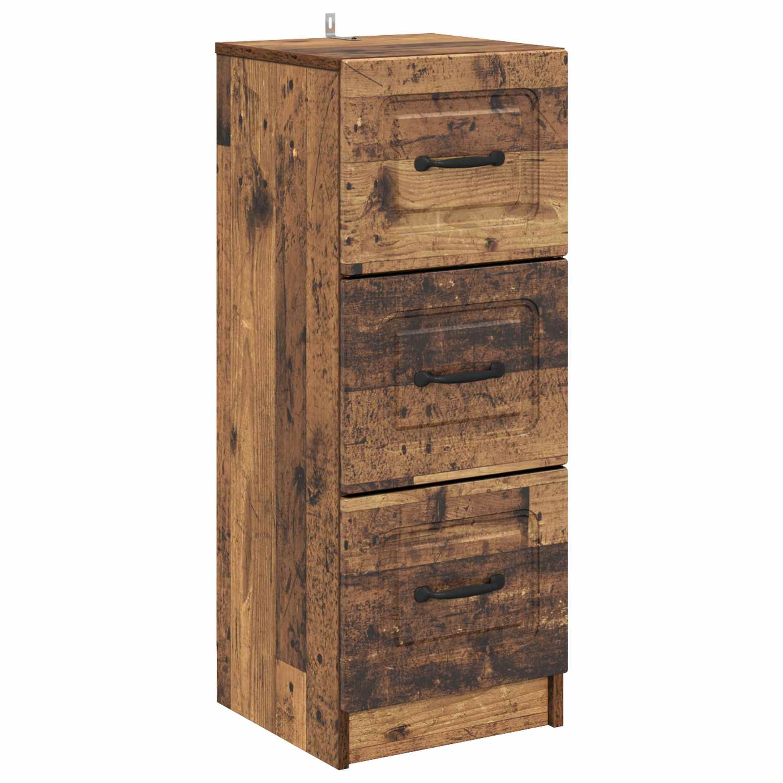 vidaXL Drawer Cabinet Old Wood 33 x 34.5 x 87 cm Engineered Wood 2