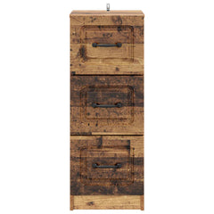 vidaXL Drawer Cabinet Old Wood 33 x 34.5 x 87 cm Engineered Wood 6