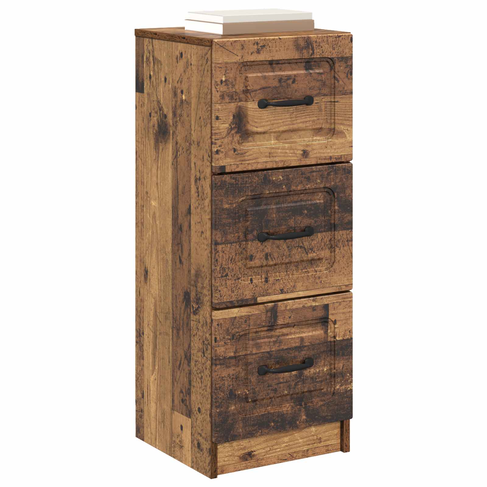 vidaXL Drawer Cabinet Old Wood 33 x 34.5 x 87 cm Engineered Wood 3