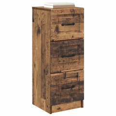 vidaXL Drawer Cabinet Old Wood 33 x 34.5 x 87 cm Engineered Wood 3