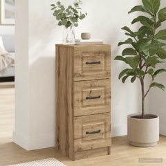 vidaXL Drawer Cabinet 33 x 34.5 x 87 cm Engineered Wood Artisan Oak 4