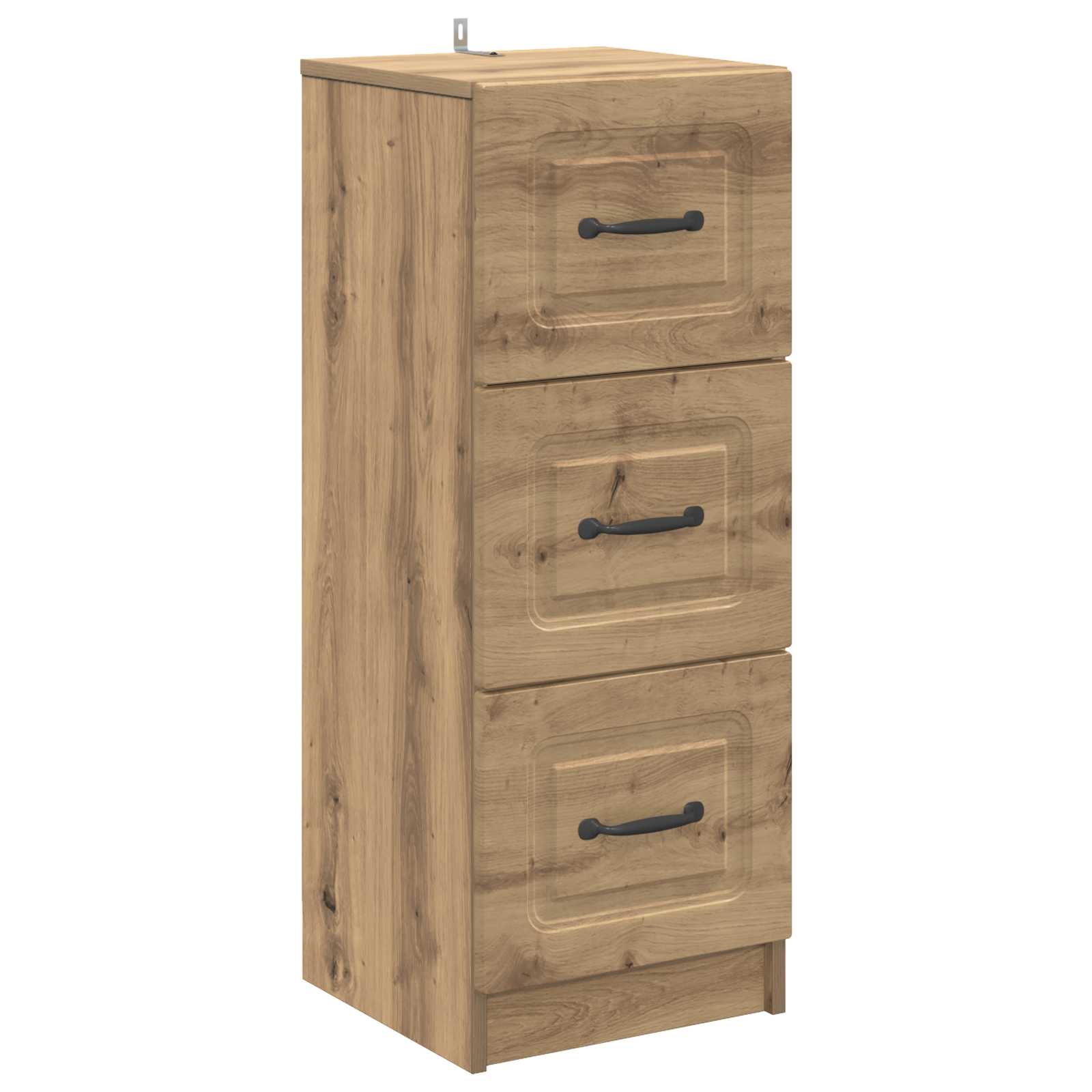 vidaXL Drawer Cabinet 33 x 34.5 x 87 cm Engineered Wood Artisan Oak 2