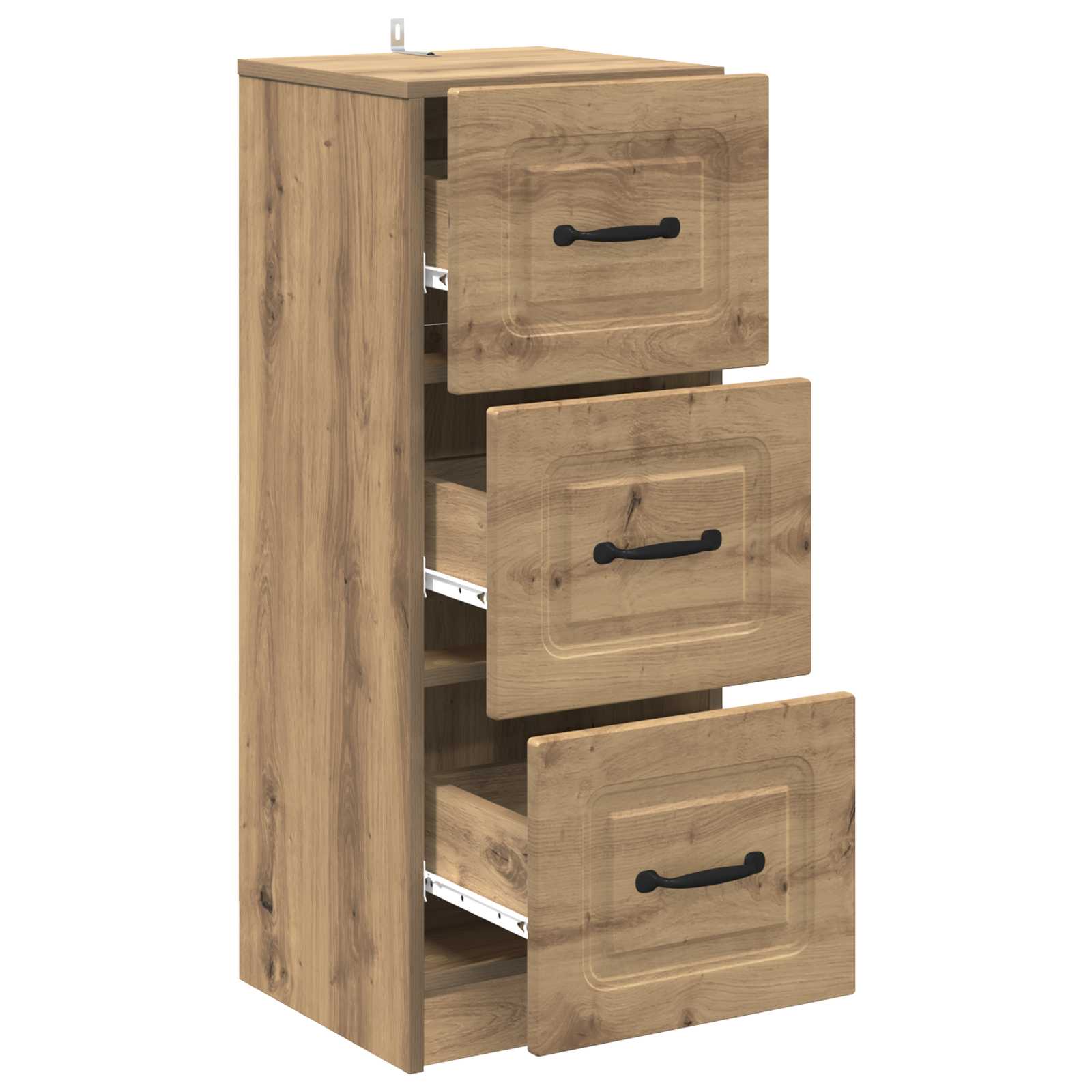 vidaXL Drawer Cabinet 33 x 34.5 x 87 cm Engineered Wood Artisan Oak 5