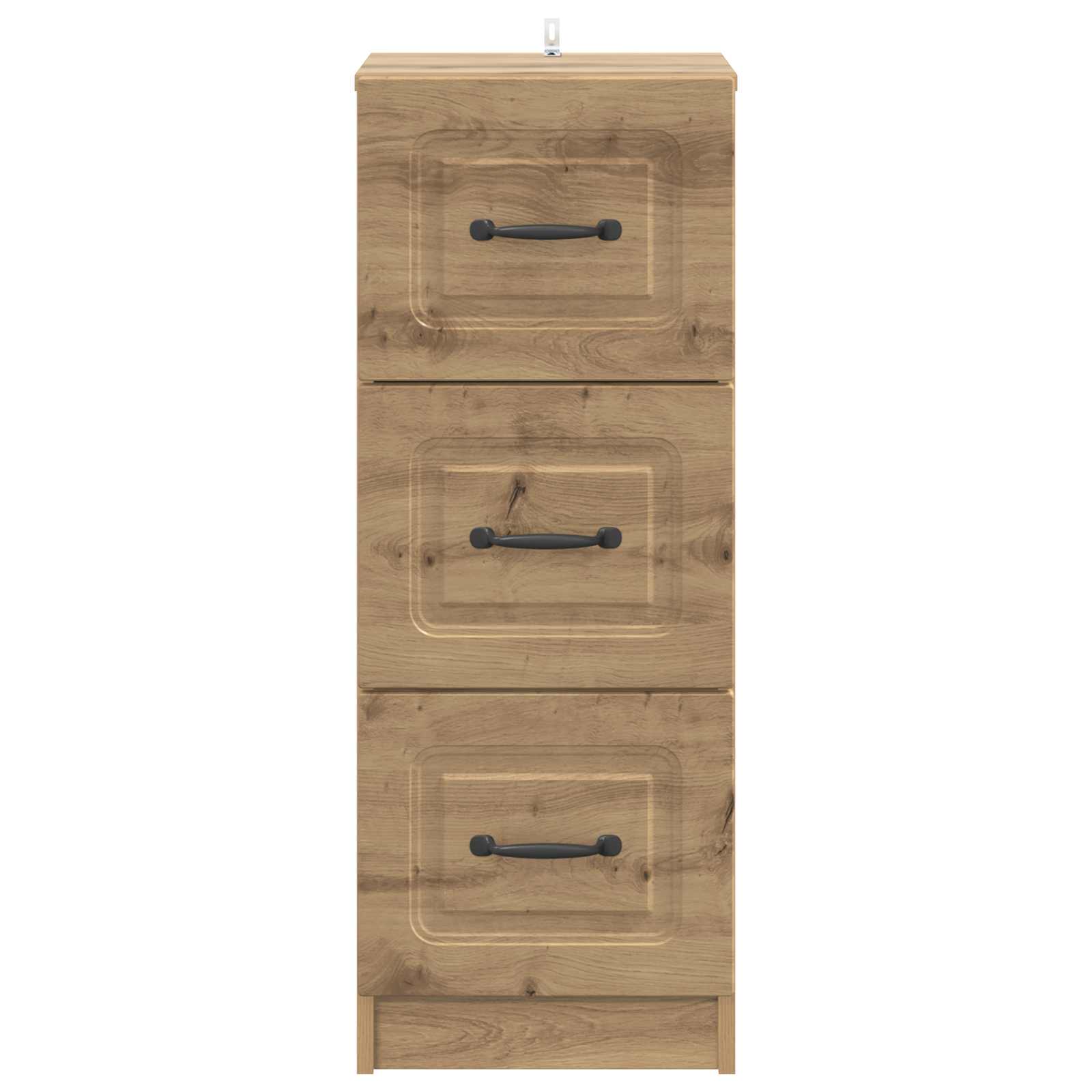 vidaXL Drawer Cabinet 33 x 34.5 x 87 cm Engineered Wood Artisan Oak 6