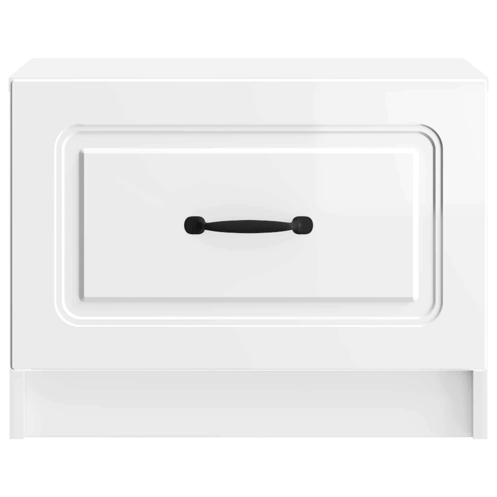 vidaXL Coffee Table High Gloss White 49 x 50 x 37 cm Engineered Wood 5