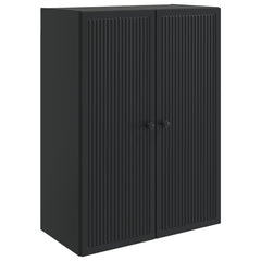 vidaXL Wall-Mounted Cabinet Black 66 x 34.5 x 90 cm Engineered Wood 2