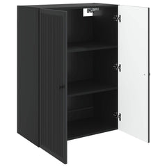 vidaXL Wall-Mounted Cabinet Black 66 x 34.5 x 90 cm Engineered Wood 3