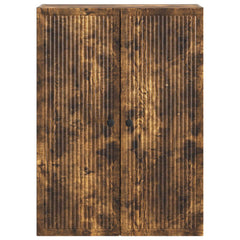 vidaXL Wall-Mounted Cabinet Smoked Oak 66 x 34.5 x 90 cm 4