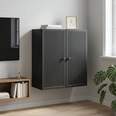 vidaXL Wall-Mounted Cabinet Black 59 x 31 x 60 cm Engineered Wood 1