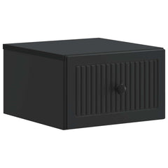 vidaXL Wall-Mounted Bedside Cabinet Black 33 x 34.5 x 20 cm 2