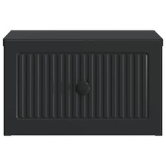 vidaXL Wall-Mounted Bedside Cabinet Black 33 x 34.5 x 20 cm 5