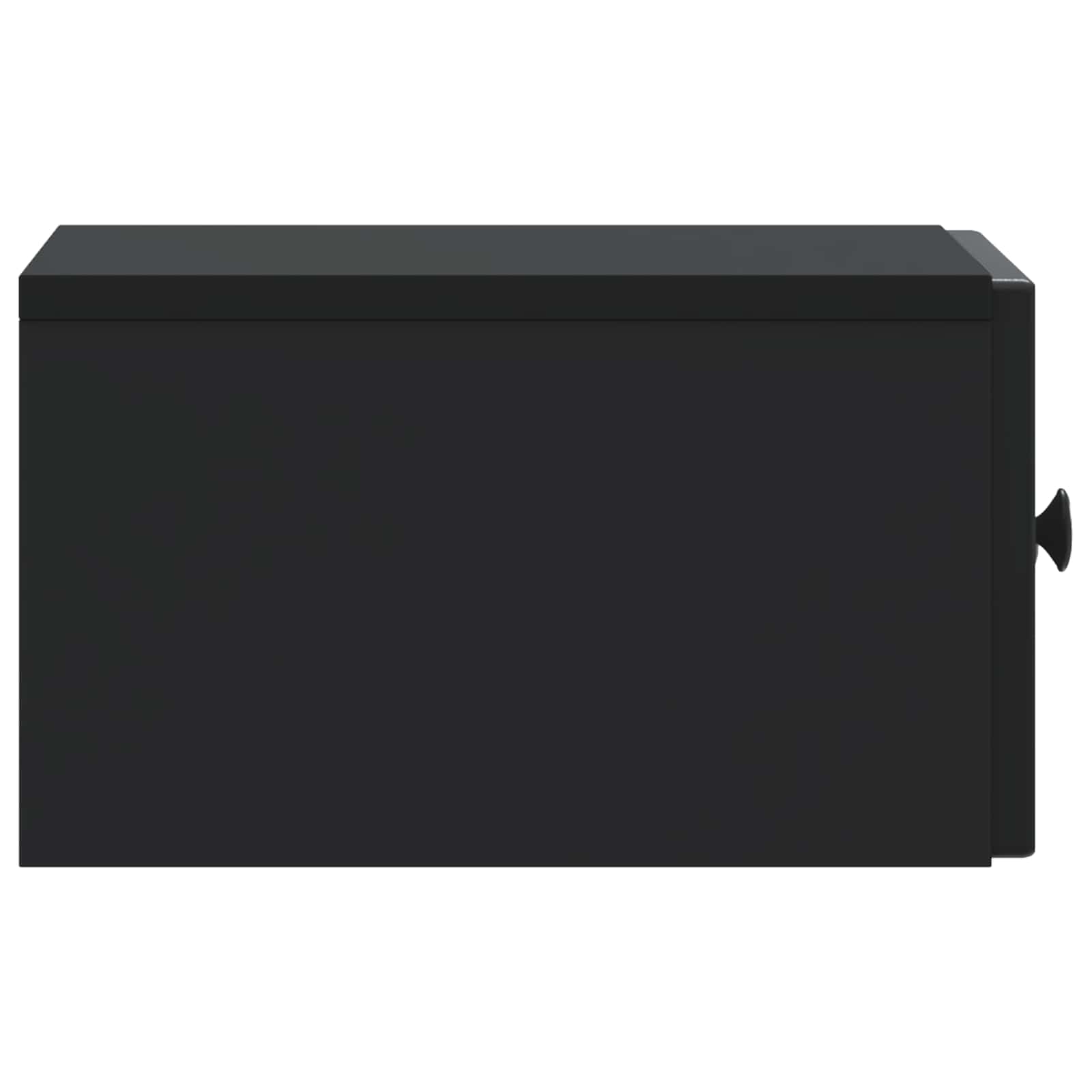 vidaXL Wall-Mounted Bedside Cabinet Black 33 x 34.5 x 20 cm 6