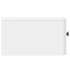 vidaXL Wall-Mounted Bedside Cabinet High Gloss White 33 x 34.5 x 20 cm 6