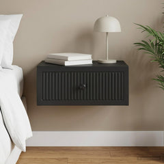vidaXL Bedside Cabinet Black 49 x 34.5 x 20 cm Engineered Wood 1